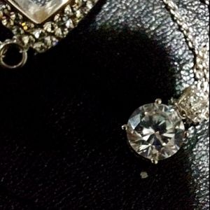 Sterling Silver Diamond Ring and Pendant